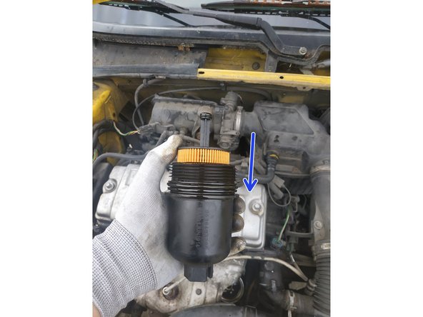 
insert the filter into the bell
