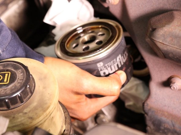 Dévisser le filtre à la main puis retirer le de son support