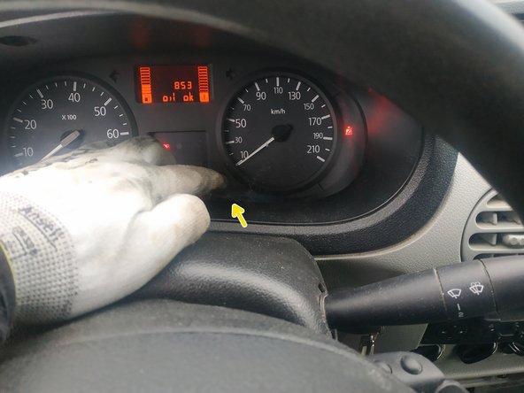 appuyer sur le bouton du compteur