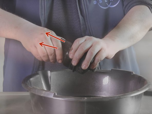 Retirer le filtre de la cloche