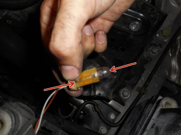 Poussez l'ampoule dans la douille