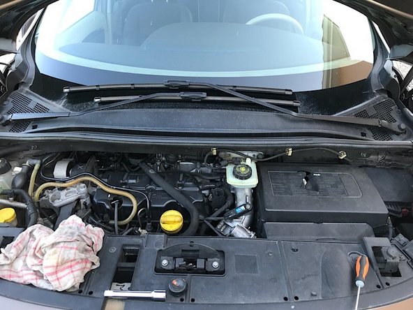 Dévisser de chaque côté les 2 écrous avec là douille de 10 ( image 1)