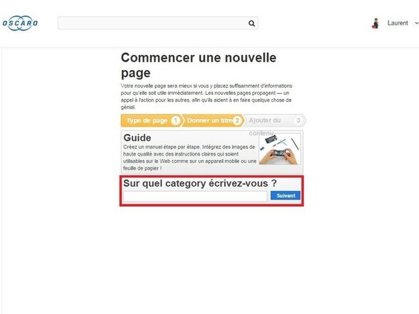 Tapez la marque du véhicule pour lequel vous souhaitez créer un tutoriel.