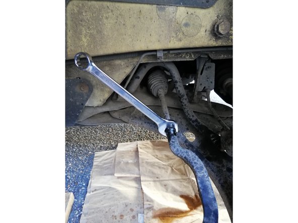 
Start loosening the lock nut, first
