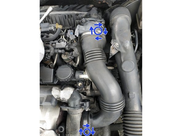 visser les 2 colliers, clé de 7mm