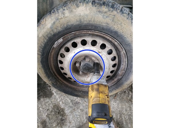 retirer la roue, clé de 19mm