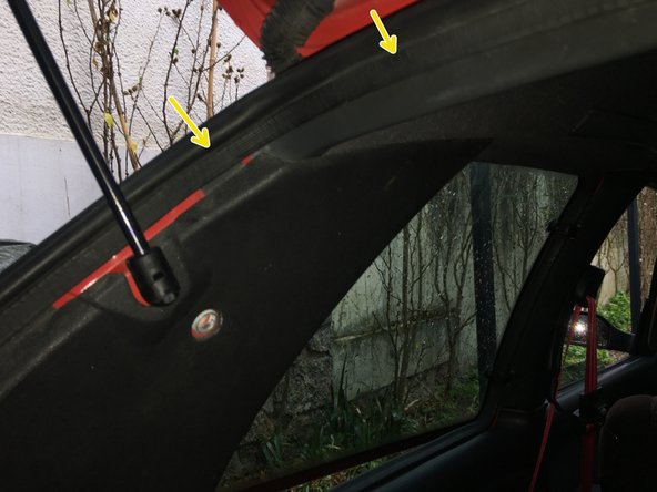 
Replace the tailgate seal on the plastic
