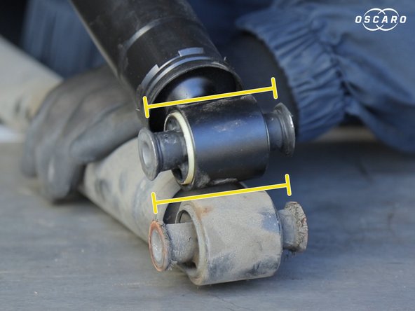 Comparer les dimensions entre l'ancien et le nouveau amortisseur (forme,dimensions)