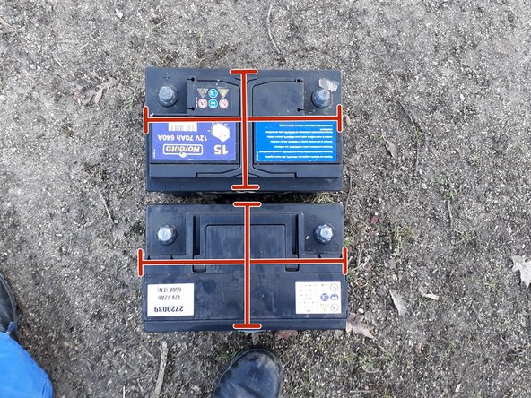 Comparer les batteries (hauteur, largeur et longueur )