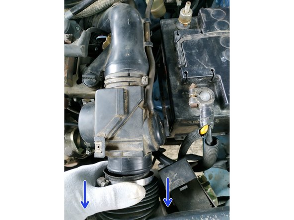 déloger la conduite d'air du manchon