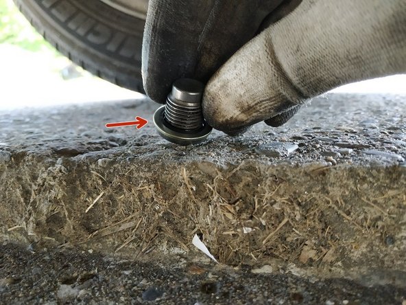 récupérer le bouchon de vidange et remplacer le joint