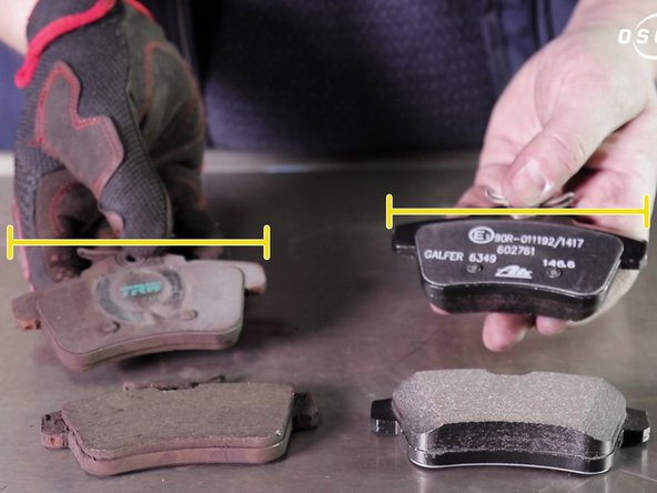 Comparer les dimensions et les formes des plaquettes de frein