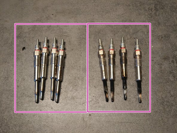 Bougies neuves / Bougies usagées