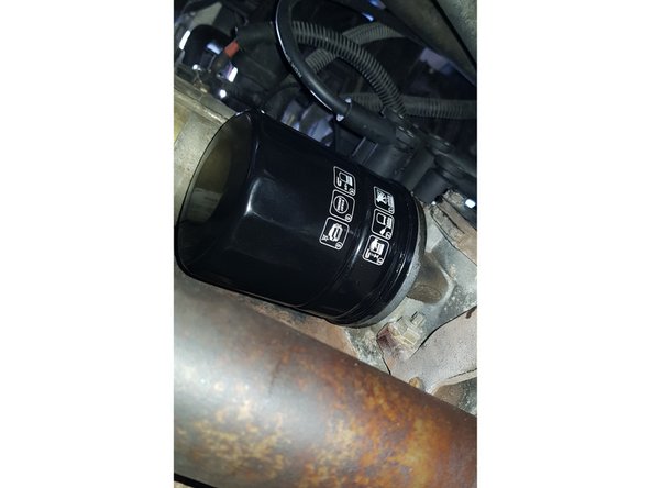 Vissez à la main le filtre à huile neuf.