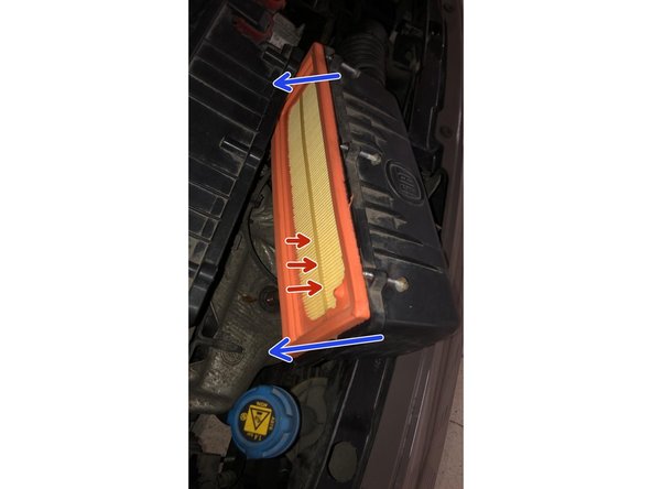 Placer le nouveau filtre