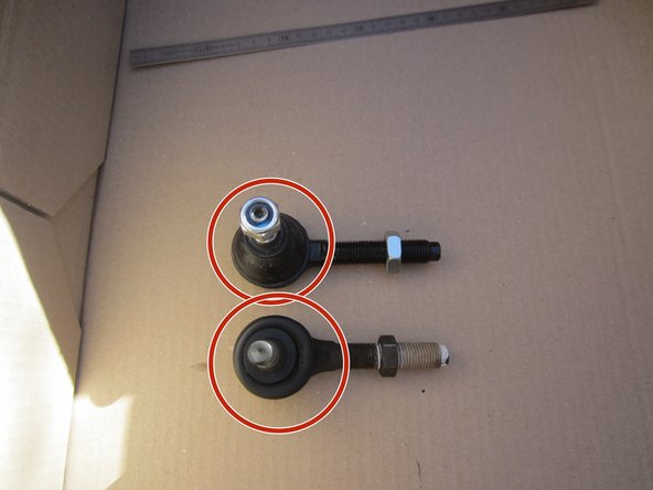 
compare size/shape/threads between new and old ball joint
