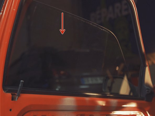 
Lower the window to free access to the window seals
