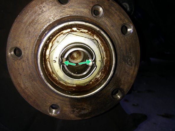 L'écrou n'est plus sertie sur l'axe