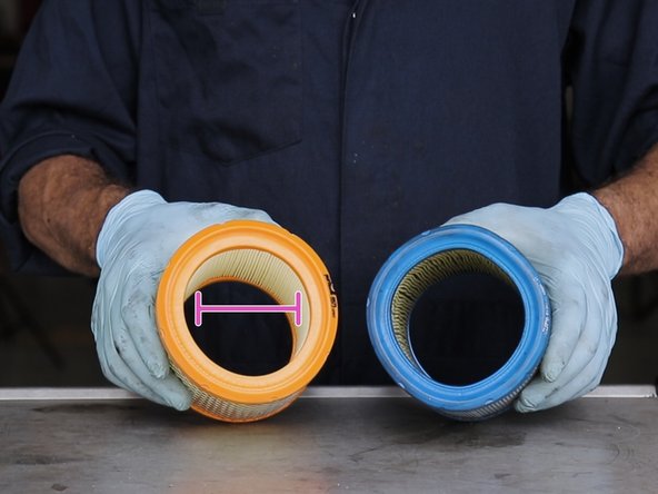 Comparer les dimensions entre l'ancien et le nouveau filtre à air (formes,dimensions)