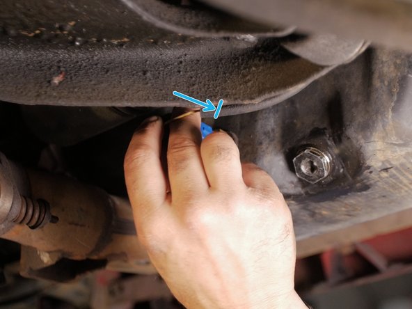 
Reconnect the connector to the oil temperature sensor
