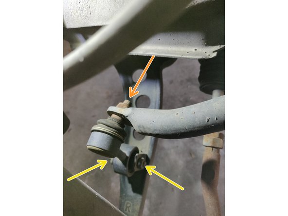 La biellette est maintenue en 2 points