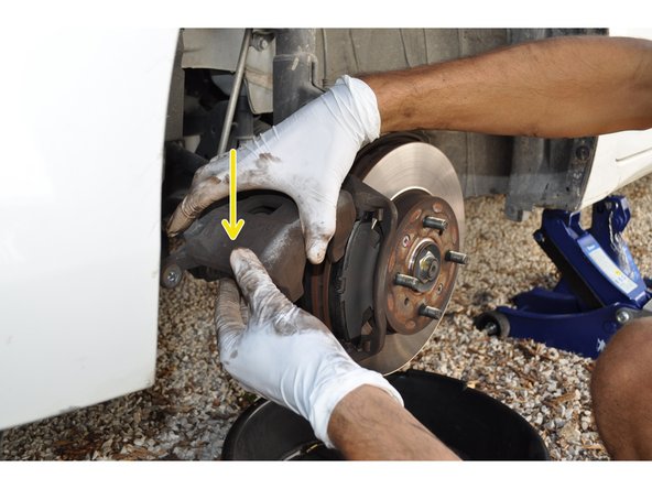 
Replace the brake caliper and mounting screws with threadlocker.
