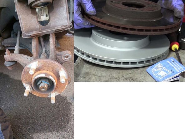 Démontez l'ancien disque et vérifiez que le disque neuf est identique.