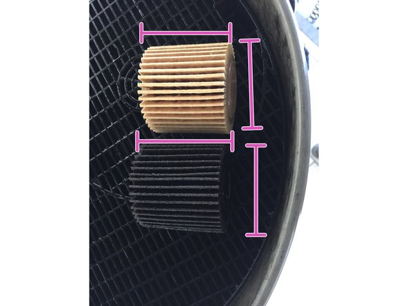 Vérifier la correspondance entre l'ancien et le nouveau filtre à huile