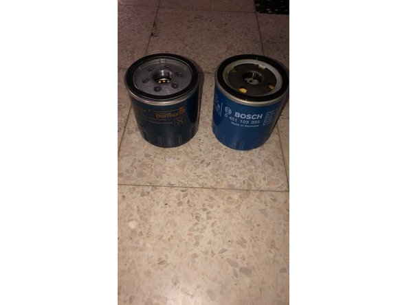 Comparer l'ancien et le filtre neuf