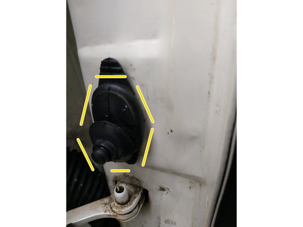 poser le soufflet en s'assurant qu'il fait bien le tour du contacteur