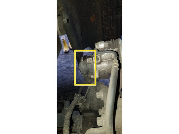 Voici le bloc électrique du frein de parking.