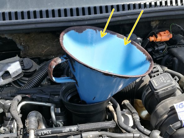 Remplissage de l'huile