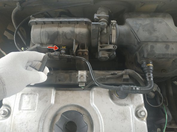 
connect the canister hose to the collector
