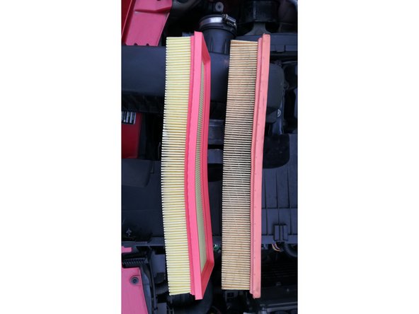 Comparer l'ancien et le nouveau filtre.