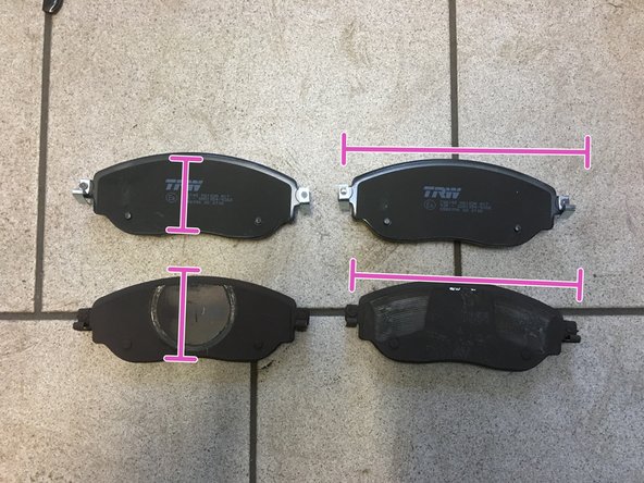 Vérifier que les nouvelles plaquettes correspondent au anciennes