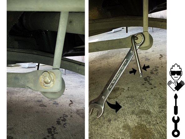 Identification des points de fixation de la biellette.