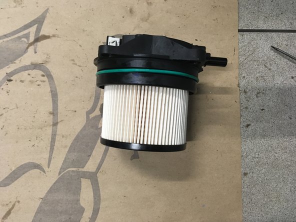 
Fit the new filter by clipping it in place
