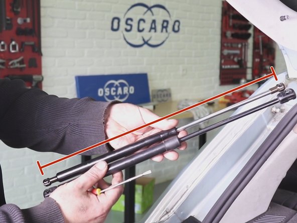 Comparer l'ancien et le nouveau vérin (longueur)