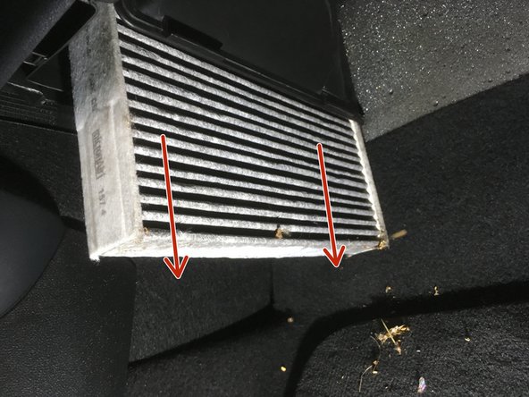 Tirer le filtre vers le bas pour le sortir