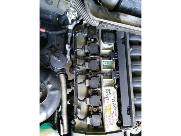 Dévisser les 4 écrous de 10 et retirer les caches moteur