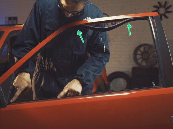 
Continue to replace it except in the middle of the door to leave some slack
