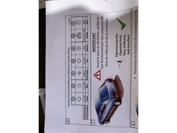 Ce référer à la notice de montage du faisceau d'attelage pour le branchement celui-ci