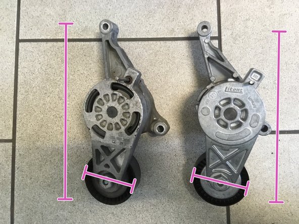 Vérifier que les deux galet tendeur corresponde