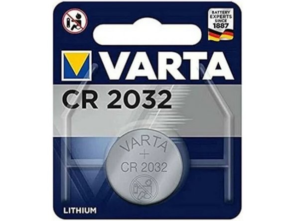 Dans le manuel ou par tout autre moyen Identifier la pile et l'acheter. Il s'agit ici d'une CR 2032.