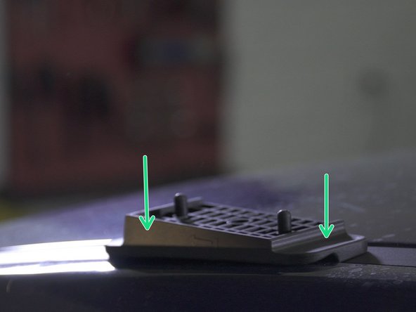 Poser le patin sur l'emplacement