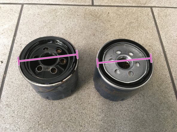 Vérifier la correspondance entre l'ancien et le nouveau filtre à huile