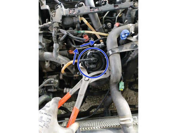 finir le serrage à la clé sans trop forcer toutefois