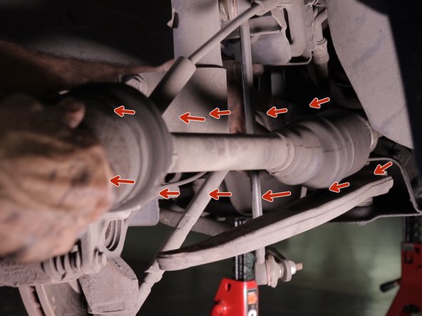 Retirer le cardan en tirant vers vous délicatement