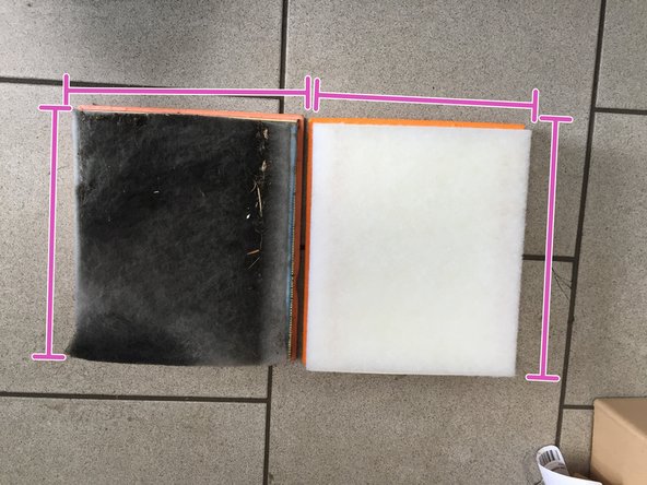 Vérifier les dimensions entre l'ancien et le nouveau filtre à air (longueur,largeur,forme)