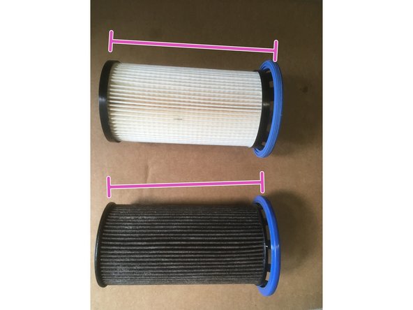 Vérifier que l'ancien et le nouveau filtre à carburant correspondent